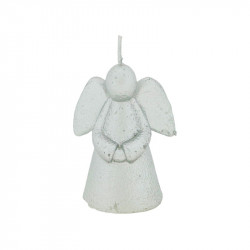 Home Society - Engel Kerze Cherub - silber - small